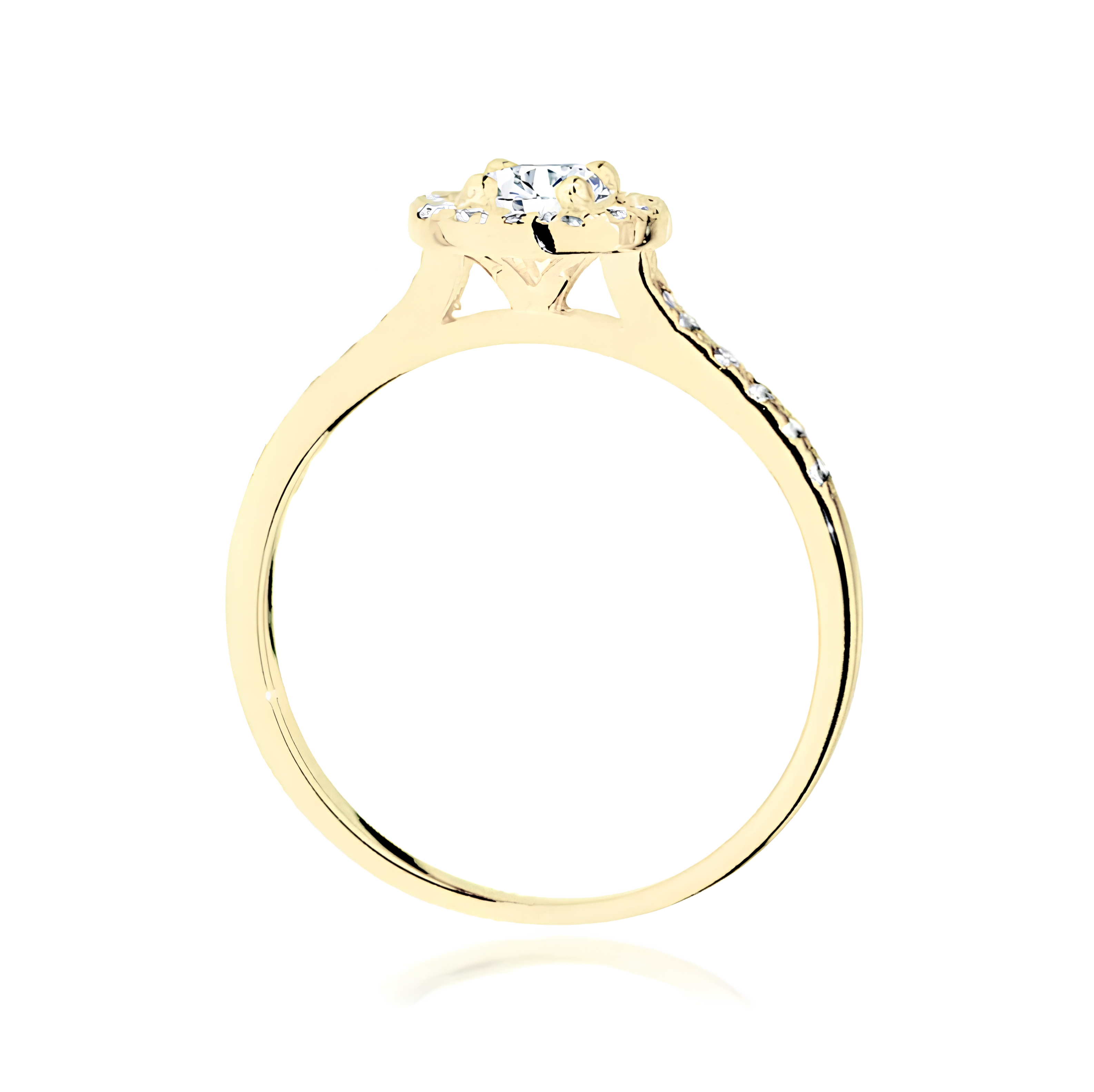 Złoty pierścionek z brylantami 0,64 ct – NBW-551
